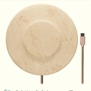 Einova Wireless Charging Stone with 10W Fast Charging - Cream Marble NIB